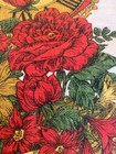 1960s Parisian Prints Pure Linen Kitchen Towels Roses   Retro Clock Design