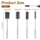 4 Pcs Stainless Steel Wire Brushes hex Shank Handle Small Wire Brushes for Drill