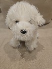 Fao Schwarz White Labradoodle Maltese Plush Puppy Dog  Stuffed Animal Toy 8 Inch