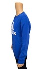Adidas Men   s Essentials Big White Logo Fleece Sweatshirt Team Royal Blue Large L