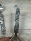 Hardanger Konge Tinn Pewter 1 Salad Serving Set Norway Viking Scenes 8 5 8  Exc
