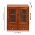 2-tier Storage Cabinet With 2 Drawers 36cm Double Door Wood Storage Cabinet