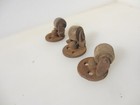 Antique Iron Furniture Castors Trolley Wheels Old Vintage Art Deco X3
