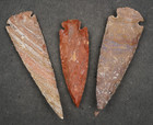 3 Thin Bent 3 8   To 4 9  Flint Arrowhead Spear Project Point Knife Blade Bb798