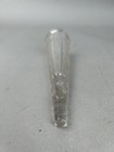 Vintage Clear Etched Glass Trumpet Vase Replacement Flute Threaded Peg Base