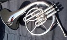 Mellophone Of Pure Brass In  Silver Polish   Extra Slide case  Mouthpc free Ship