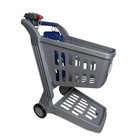 Aldi Play Toy Shopping Cart   Coin Keeper Keychain Set Blue Grey New With Tags