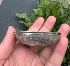 Beautiful Antique   Vintage Persian 84 Silver Bowl With Genuine Silver Coin