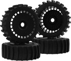 4pcs Rc 1 8 Paddle Buggy Tires 17mm Hex Wheels Compatible With Arrma Typhon Trax