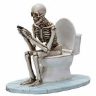  Skeleton On Toilet Skull Figurine Statue Skeleton Halloween