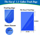 1 2 Gallon Trash Can Liners small Clear Garbage Bags 300 extra Strong 1 2 Gal Tr