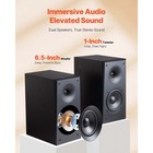 Passive Bookshelf Speakers Pair Of Stereo Audio Speakers Cone 55hz-20khz 6 5 In