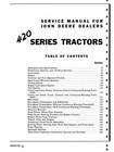 John Deere Service Shop Manual For 420 Series Tractors  Sm2019