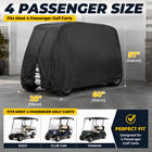 Golf Cart Cover Tarp 4 Passengers Waterproof Heavy Duty For Ezgo Club Car Yamaha