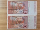 Two 10 Francs Notes  Diesch Francs  Swiss National Bank  Sixth Series