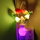 Led Night Light Plug-in Dusk To Dawn Sensor Rose Mushroom Lamp For Bedroom   Kid