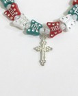 New--red green white Butterfly Christmas Cross 4 Piece  Girl s Jewelry Set-cute