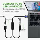 Usb 2 0 A Male To 2 Dual Usb Female Jack Y Splitter Hub Power Cord Adapter Cable