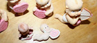 Vintage Lot Of 5 Resin Valentines Day Kewpie Doll Figurines   1 Pin