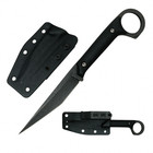Elitedge Fixed Blade Tactical Dagger Black Edc Boot   Belt Knife   Kydex Sheath