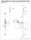 Kingston Brass Kak3422w2 Match Hand Shower Combo Polished Brass 24 X 2 63 X 2 75