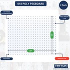 Poly Pegboards - Set Of 2 Wall Panels  Each 22  X 18  X 1 8  With 1 8    Holes    
