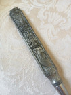 Konge Tinn Norway Viking Pewter Cheese Slicer Server Olav Vintage Stainless Spar