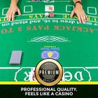 Tabletop Casino Felt Layout For Texas Holdem Poker And Blackjack - Premium Pr   