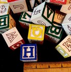 48 Childrens Wood Blocks 1 1 8  Numbers Letters Pictures 1 Make Your Own Blank 