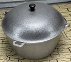 Vintage Club Aluminum Hammered Lidded Large Dutch Oven Stock Pot Usa Handle