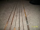 Lot Of 6 Old Fishing Rods 3 Unknown 1 Weber 1 Eagle Claw 1 Shakespeare Look