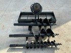 New Skid Steer Hydraulic Auger Attachment Post Hole Digger Bobcat Cat