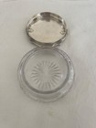 Vintage Cut Crystal And Sterling Silver Vanity Jar