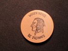 K-mart Plaza Barber Shop Wooden Nickel Token - K-mart Barber Shop Haircut Coin