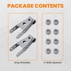 Rear 2  -3  Drop Shackles Kit For Chevrolet Silverado Gmc Sierra 1500 1988-2018