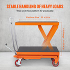 Vevor Hydraulic Lift Table Cart  1100lbs Capacity  Manual Scissor Lift Table Wit