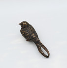 Antique 1900s Austrian Vienna Cold Painted Bronze Figure Of Barn Swallow Bird