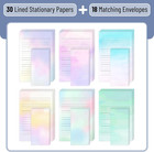30 Letter Writing Paper   18 Envelopes Cute Mini Stationery Set