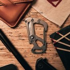 Carrybiner   Edc Titanium Carabiner Keychain Multi Tool With Utility Knife    