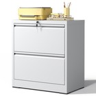 Metal Lateral 2 Drawer File Cabinet Lockable Homeoffice Storage Filing Organizer