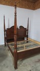 King Poster Bed Rice Mahogany Carved