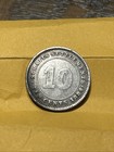 Straits Settlements    1884    10 Cents    Vf Details Cleaned    Km 11