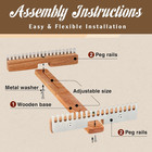 Adjustable Tapestry Weaving Loom Small Expandable 3 5in To 11 8in Wooden Frame