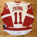 Detroit Red Wings Nhl Reebok Edge 1 0 Away Hockey Jersey Size 54 Zadina Signed