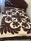 Hawaiian Handmade Quilts Bedspread Queen 80 80 Brown Pineapple Free Shipping