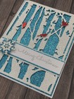 Stampin    Up Christmas Card Kit - Glistening Birch Trees  Snowflakes  Cardinals