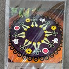 Ring Of Posies Felt Table Quilt Pattern American Folk Art Penny Rug 35  Diameter
