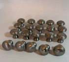 Vintage Silver Mushroom Cabinet Knobs Round Drawer Pulls Hardware Lot Of 20