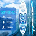 Inflatable 10 6  X 33  Stand Up Paddle Board Kit W  Paddle  Pump  Fins  Backpack