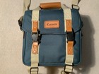 Retro Canon Camera Bag Organizer Green Pockets Shoulder Strap Dslr Carry Case 